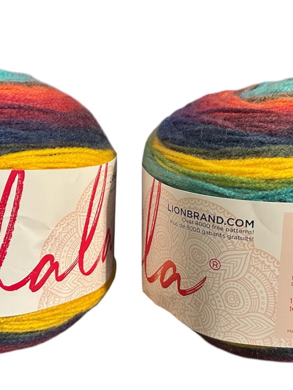 Lion Brand Multicolor Wool Blend Yarn - Rainbow Yellow 4
